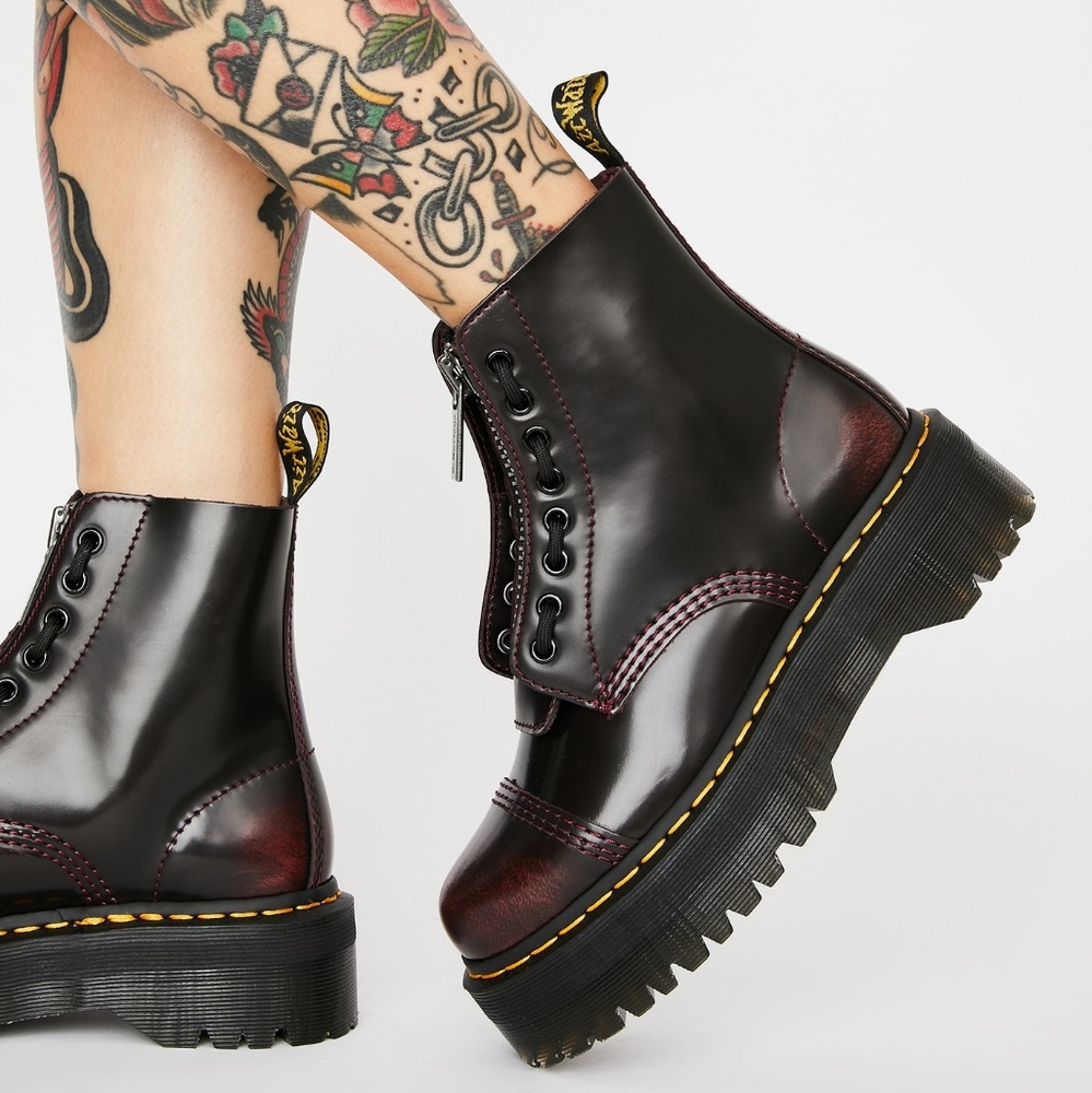 RARE Dr Martens Sinclair Sinclair Arcadia Cherry Red Platform